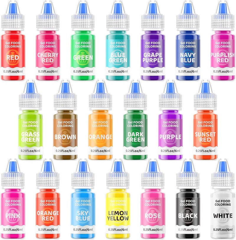 Jelife 20 Colors Gel Food Coloring Set - Image 1